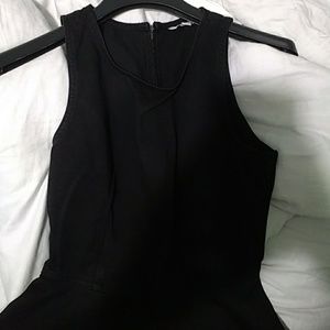 Midi-length little black dress